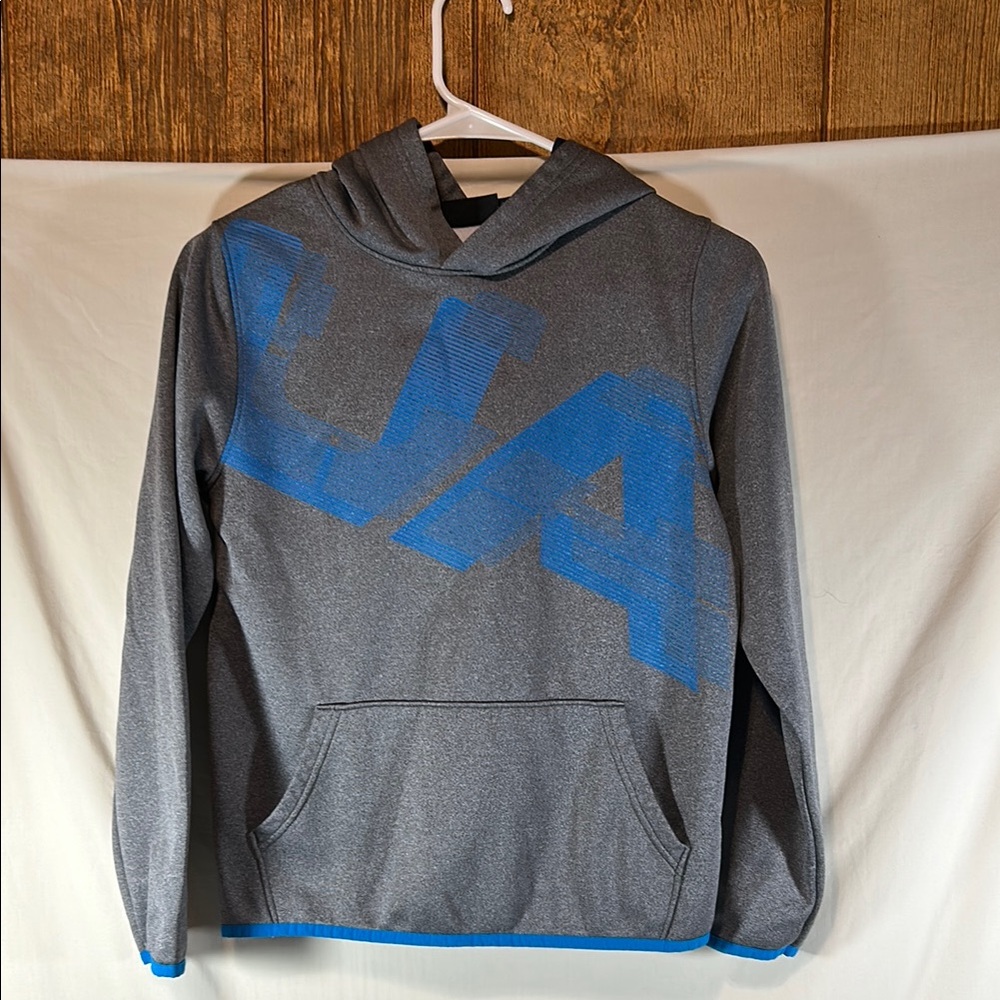 Under Armour Gray and Blue Youth Hoodie